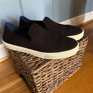 Rothy’s Slip-On Knit Sneakers in Black size 9.5